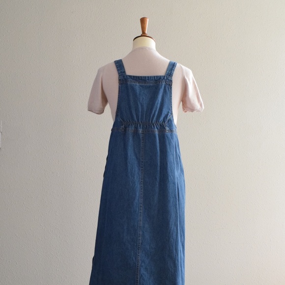 90’s denim maxi dress overalls Small - Picture 3 of 6